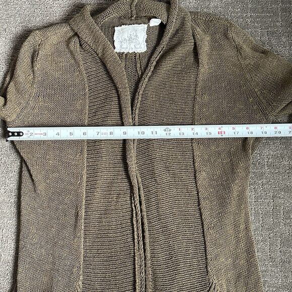 Anthropologie Scalloped Hem Open Front Cardigan Sz S Fairy Whimsygoth Boho - Picture 9 of 15